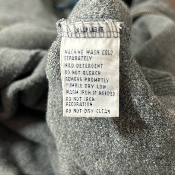 POLO Ralph Lauren Quarter Zip Sweater Men's Gray Green Pony Leather Pull Sz XL - Picture 4 of 7